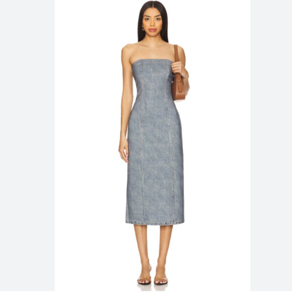 rag & bone Dresses & Skirts - NWT rag & bone Jasmine Strapless Denim Midi Dress